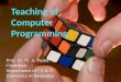 Teaching of  computer programming