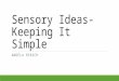 Sensory Ideas- Keeping It Simple ANGELA HIRSCH. Stepping Stones Materials: Paper plates. Glue, sponges, cotton balls, foam, bubble wrap…..basically anything