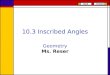 10.3 Inscribed Angles