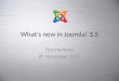 What's new in joomla! 3.5 - 8th Nov 2015