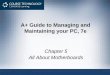 A+ Guide to Managing and Maintaining your PC, 7empapa/hardware1/lectures/PPT_ch05.pdf · – Mainstream desktop chipsets: P45, P43, P35, G45, G31 ... PCI Express – Motherboard will