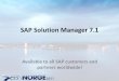 SAP Solution Manager 7 - adfahrer.com speaker...SAP Solution Manager 7.1 ... Near Zero Downtime Landscape Transformation Custom Code Management Upgr. Dependency Analyzer Upgrade Roadmap