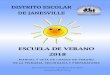 ESCUELA DE VERANO 2018 - School District of Janesville, WI · PDF file Caminantes Élite 7.00 Teatro Musical de Verano 85.00 Golf-Principiante 10.00 ... tener ninguna expectativa de