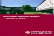 GRADUATE admissions statistics · Postgraduate Certificate in Education Non-Doctoral Taught Faculty of Education Postgraduate Diploma Non-Doctoral Taught Graduate Admissions Office