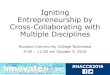 Igniting Entrepreneurship by Cross-Collaborating with ... · 9/10/2016  · • 2014 HCC Transformation Planning Begins . Entrepreneurship at HCC 2015-2017 • 2015 NACCE in Houston!