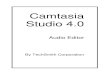 Camtasia Studio 4 - Carl Petersheimcarlpetersheim.us/.../camtasia/camtasia_studio_4... · Audio Editor Camtasia Studio 2 • Learning to use Audio Editor Camtasia Audio Editor Learning