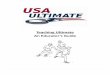 Teaching Ultimate Curriculum - USA Ultimate