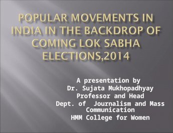 Popular movements in India