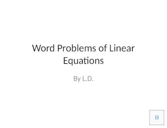 Word Problems